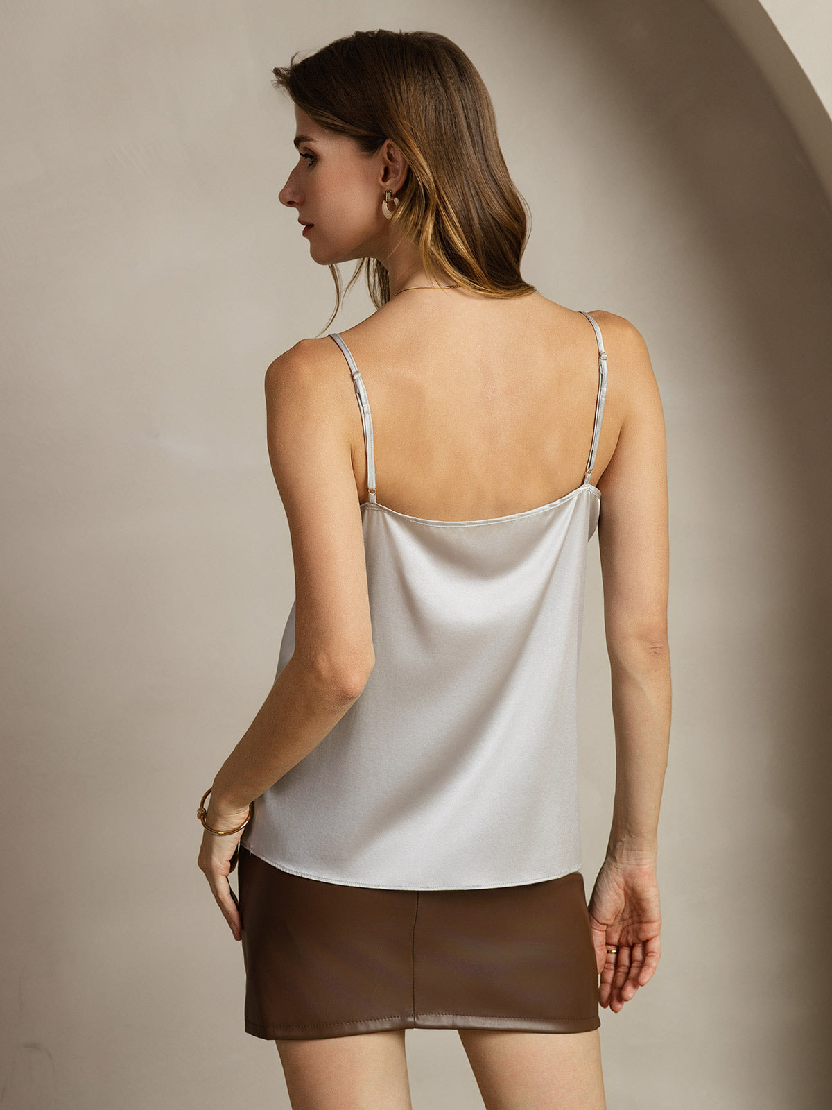 Reyanna™ | Silkes Avslappnad Spaghettiband Camisole-linne