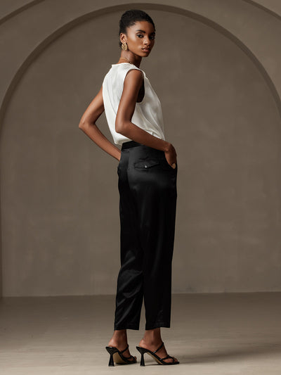 Reyanna™ | Siden modebyxor i carrotmodell