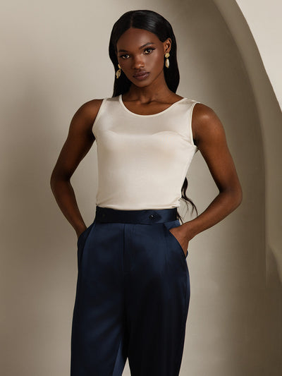 Reyanna™ | Sidenstickad Lounge Tank Top