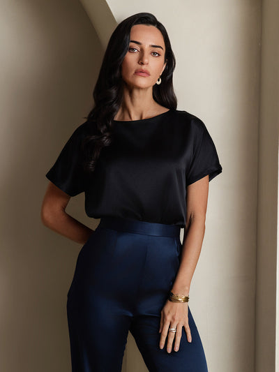 Reyanna™ |Silkesklassisk Avslappnad T-shirt med Kort Ärme