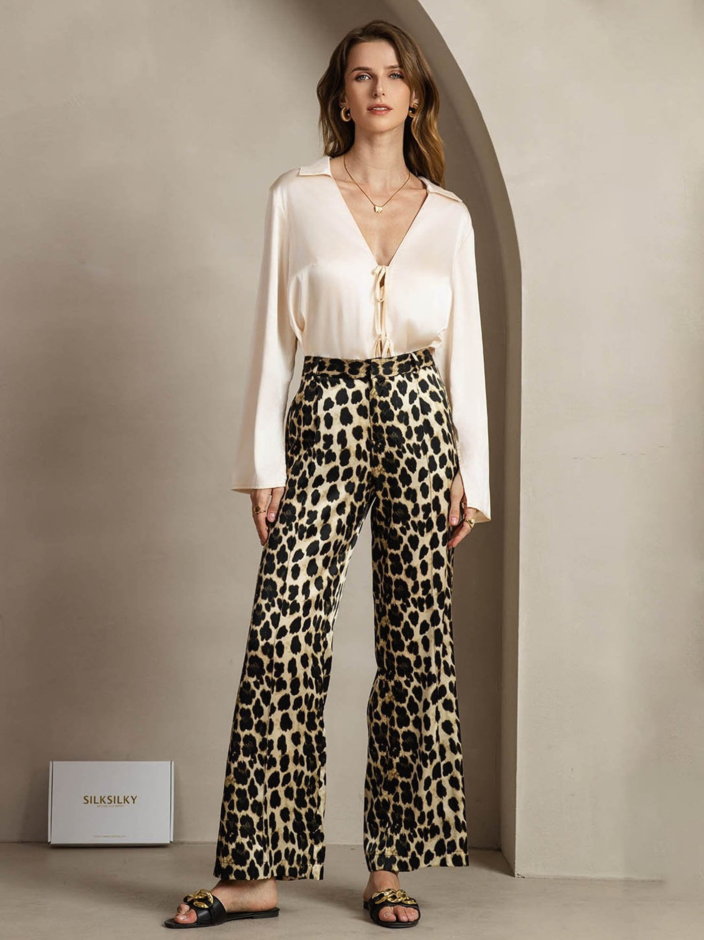 Reyanna™ | Silke Dambyxor Raka Och Med Sidofickor Design