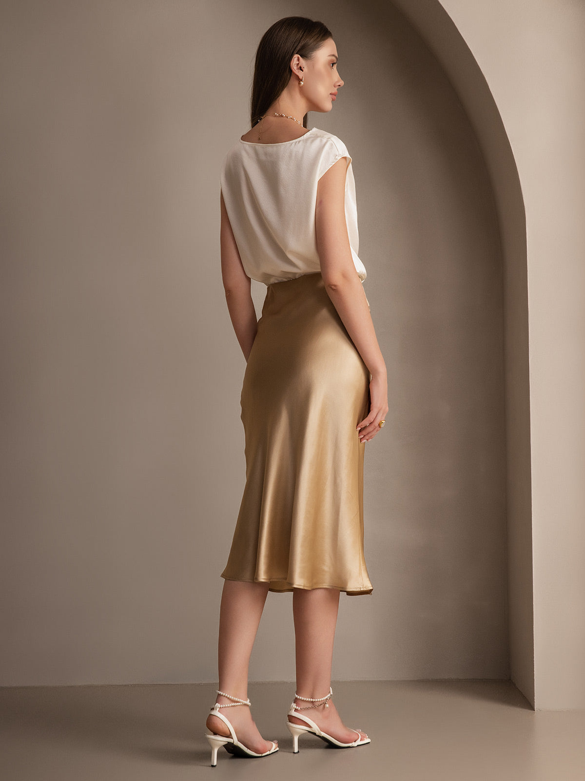 Reyanna™ | Elegant Basik Kjol i Ren Silke