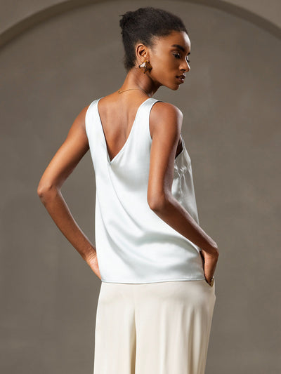 Reyanna™ | Silke V-ringning Tirantes Camiseta Top