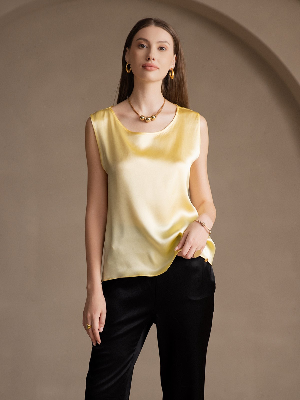 Reyanna™ | Silke Rund Hals Linne