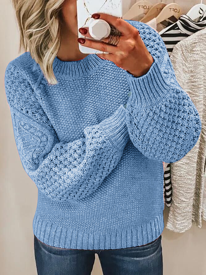 Reyanna™ | Crew Neck Jacquard Knit Sweater