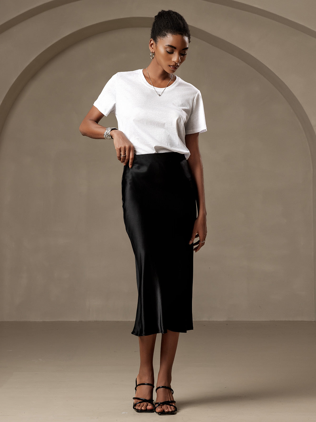 Reyanna™ | Elegant Basik Kjol i Ren Silke