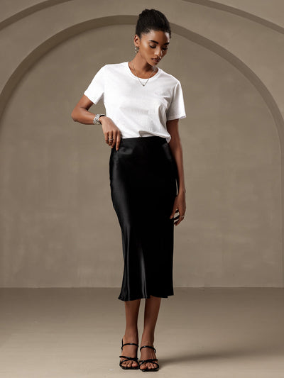Reyanna™ | Elegant Basik Kjol i Ren Silke