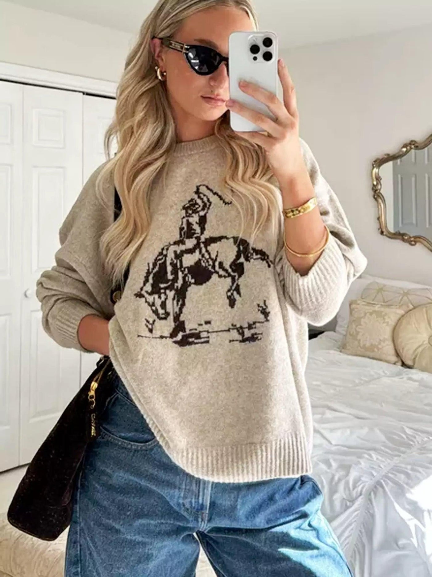 Reyanna™ | Cowboy Graphic Crew Sweater