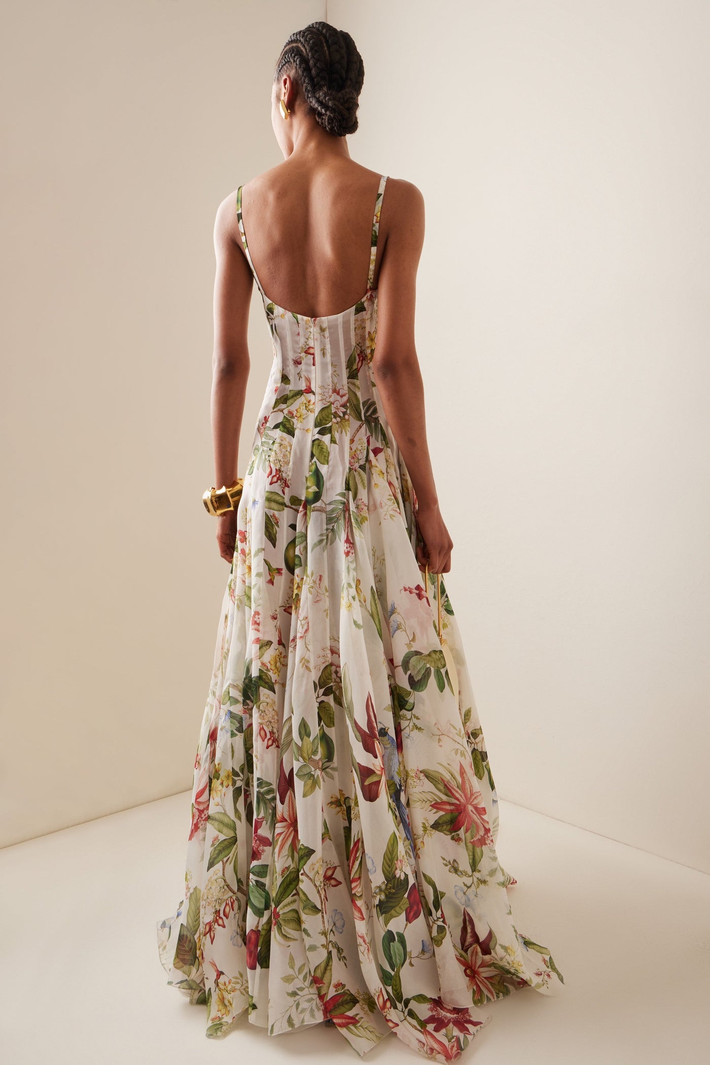 Reyanna™ | Floral Ruched Sweetheart Neck Maxi Dress