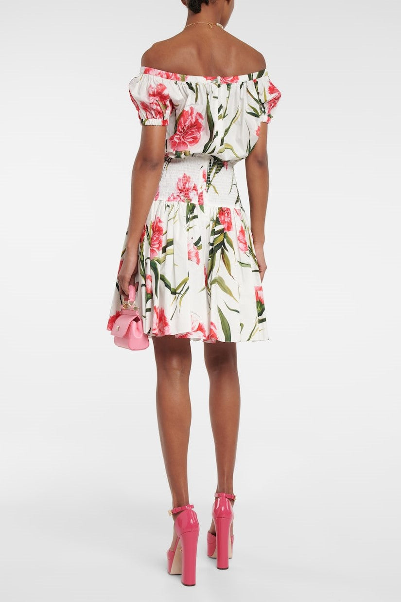 Reyanna™ | Floral Off-Shoulder Smocking Mini Dress