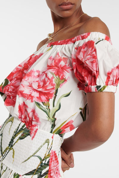 Reyanna™ | Floral Off-Shoulder Smocking Mini Dress