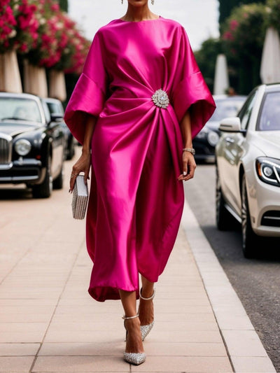 Reyanna™ | Luxe Shimmer Satin Long Dress