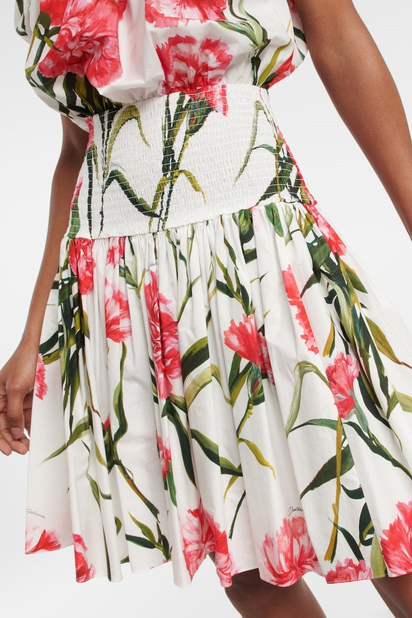Reyanna™ | Floral Off-Shoulder Smocking Mini Dress