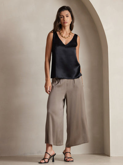 Reyanna™ | Silke V-ringning Tirantes Camiseta Top