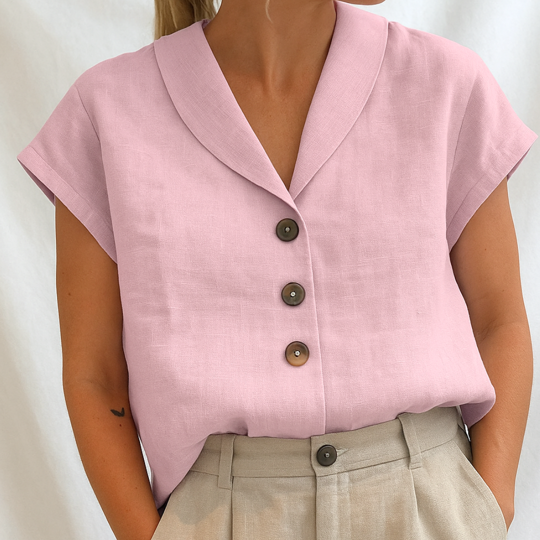 Reyanna |Moa | Elegant enfärgad blus