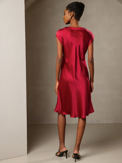 Reyanna™ | Ren Siden Elegant Cap Sleeve Klänning
