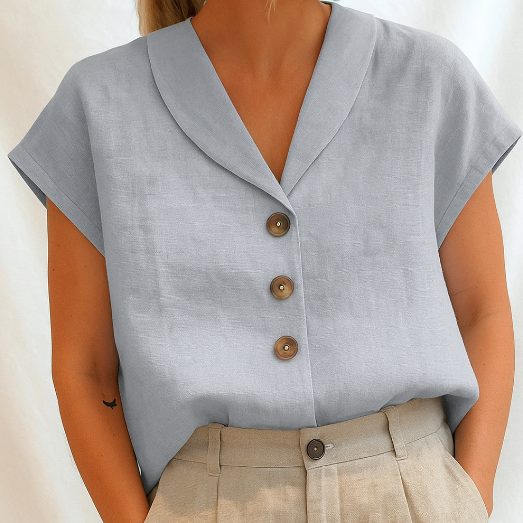 Reyanna |Moa | Elegant enfärgad blus