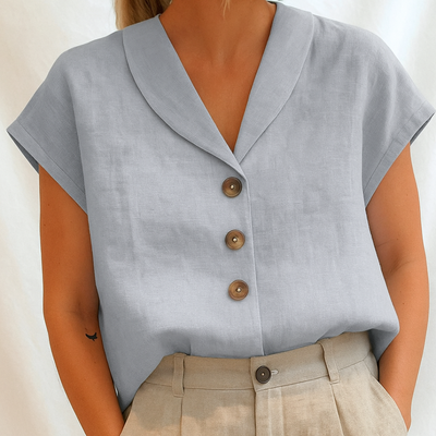 Reyanna |Moa | Elegant enfärgad blus