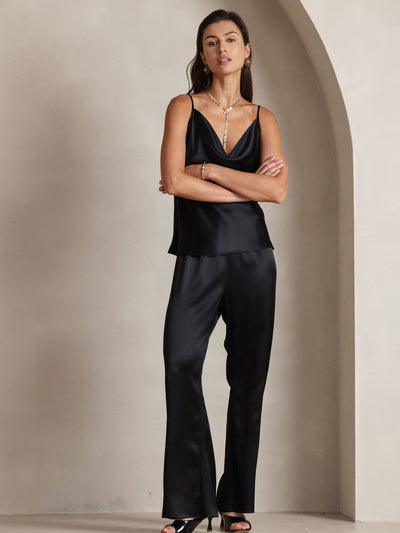 Reyanna™ | Silke Tunna Axelband Draperad Halsringning CamisoleTop