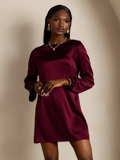 Reyanna™ | Silke Elegant Långärmad Klänning