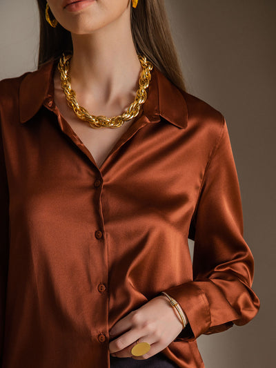 Reyanna™ | Basic Military Lapel Skjorta