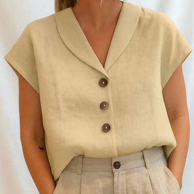 Reyanna |Moa | Elegant enfärgad blus
