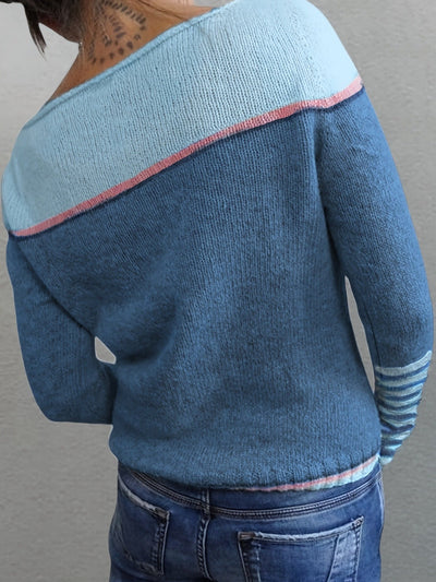 Reyanna |Elly | Elegant cashmere randig tröja