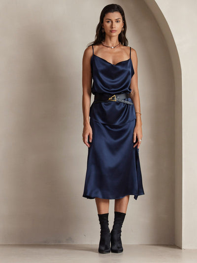 Reyanna™ | Silke Tunna Axelband Draperad Halsringning CamisoleTop