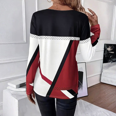 Avslappnad Färgblock T-Shirt