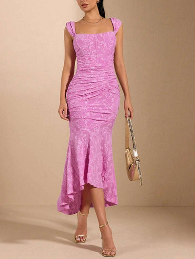 Reyanna™ | Taro powder bell floral maxi dress