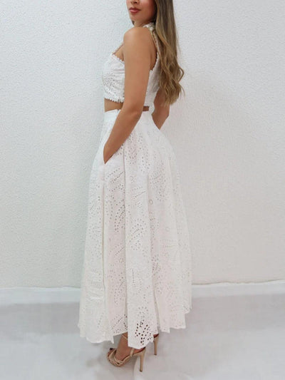 Reyanna™ | Cashew flower textured long skirt suit