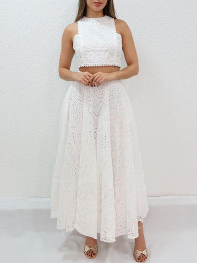 Reyanna™ | Cashew flower textured long skirt suit