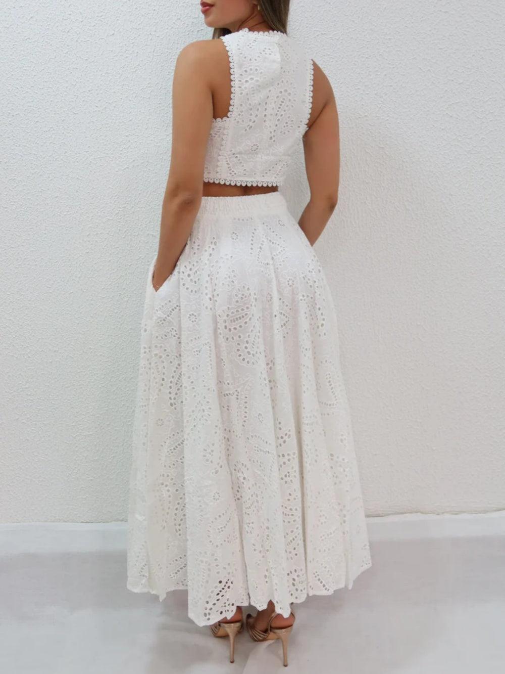 Reyanna™ | Cashew flower textured long skirt suit