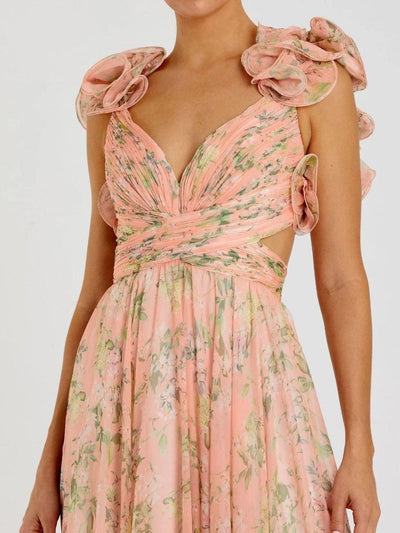 Reyanna™ | Backless printed maxi dress