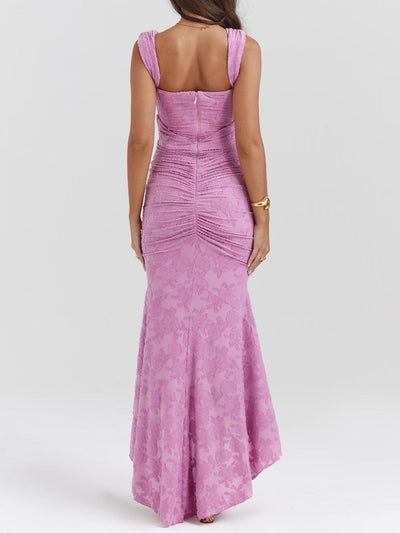 Reyanna™ | Taro powder bell floral maxi dress