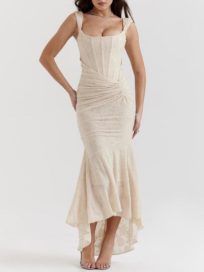 Reyanna™ | White bell floral maxi dress