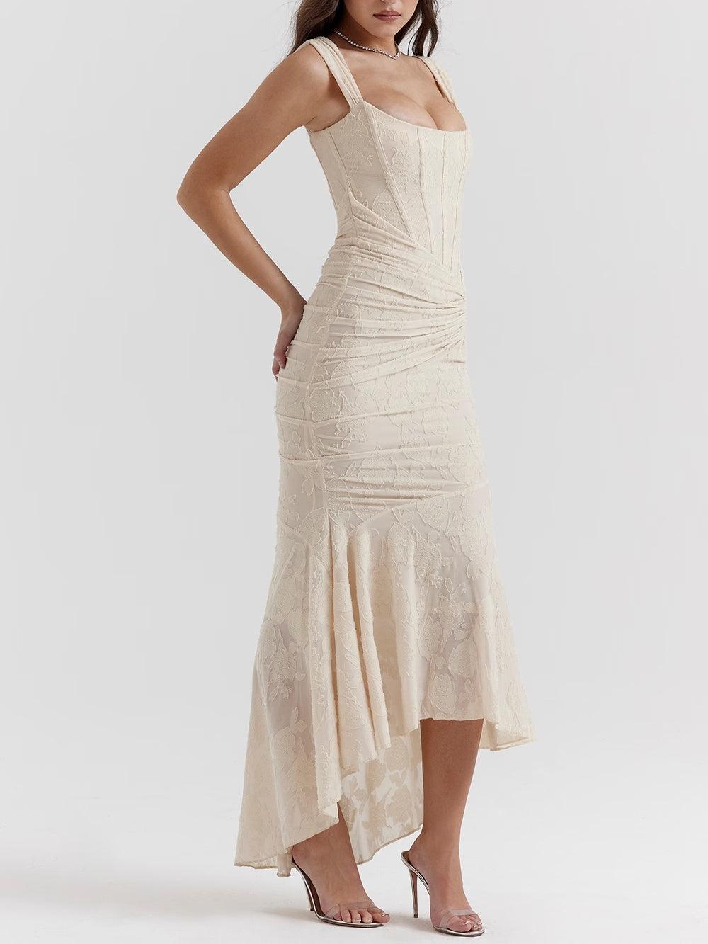 Reyanna™ | White bell floral maxi dress