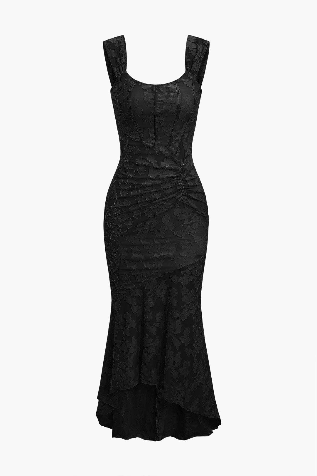 Reyanna™ | Black bell floral maxi dress