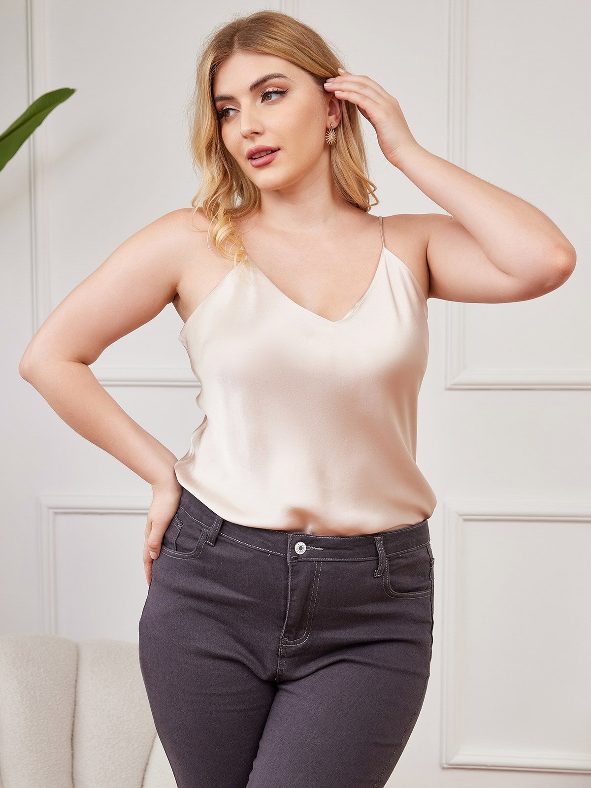 Reyanna™ | Ren Silke Spaghetti Band Plus Size Camisole
