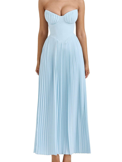Reyanna™ | Tube Top With Pleats Maxi Dress