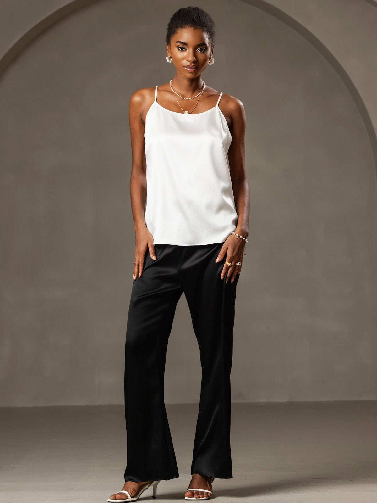 Reyanna™ | Silkes Avslappnad Spaghettiband Camisole-linne