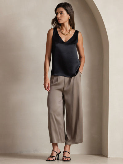 Reyanna™ | Silke V-ringning Tirantes Camiseta Top