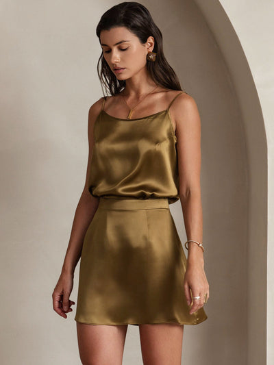 Reyanna™ | Silkesskort Mode Sexig Mini kjol