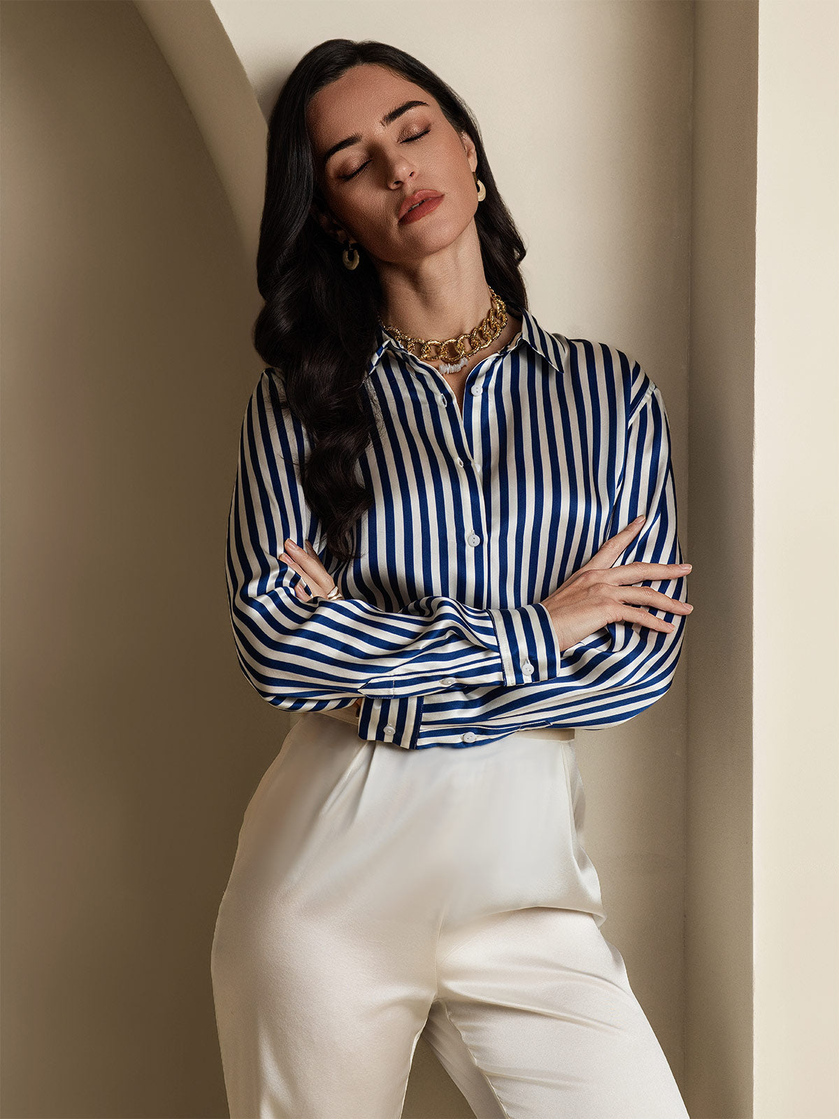Reyanna™ | Basic Military Lapel Skjorta