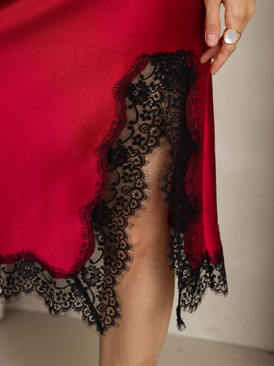 Reyanna™ | Silke Spaghettiband Camisole och Slitskjol Set