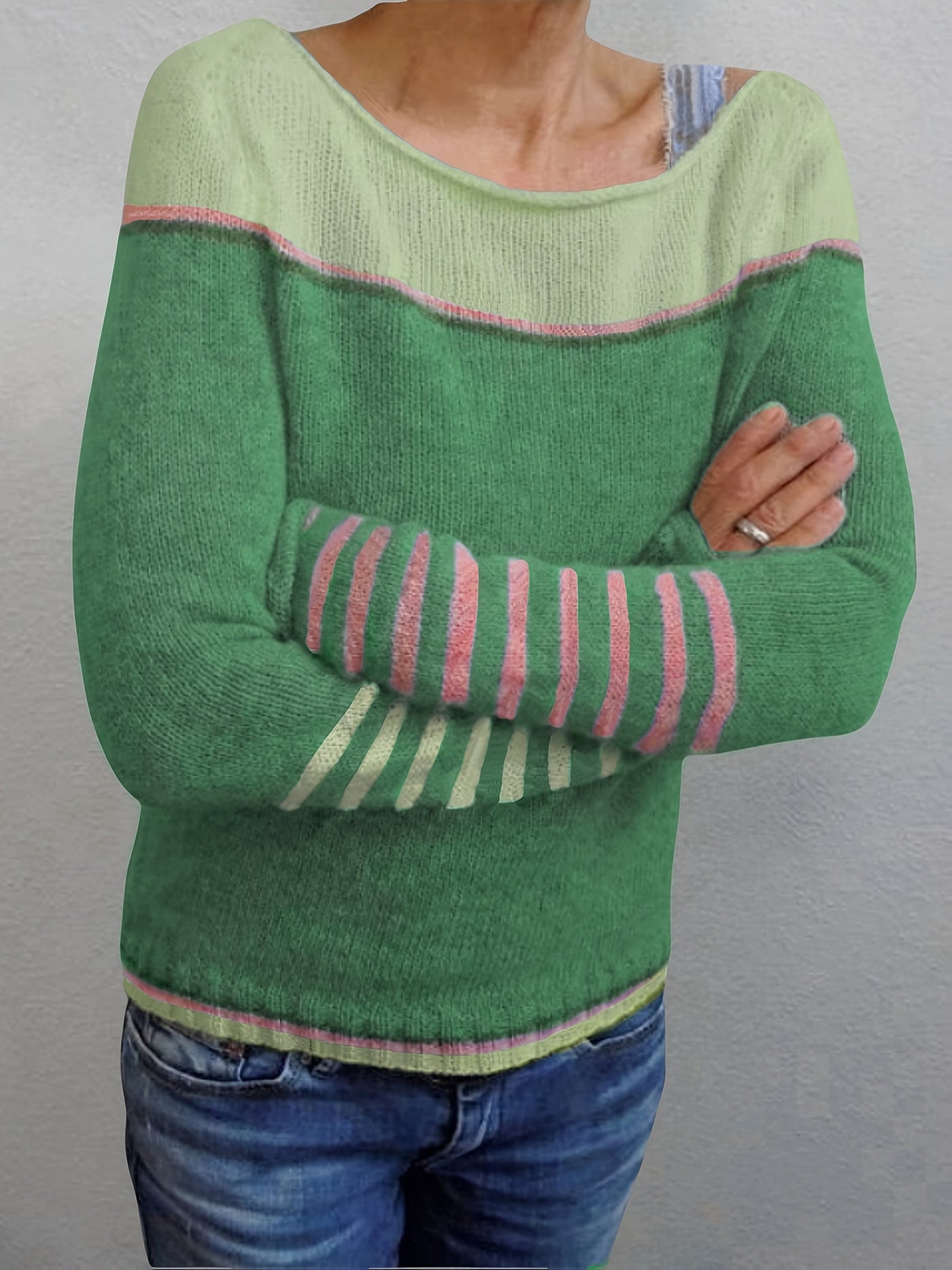 Reyanna |Elly | Elegant cashmere randig tröja
