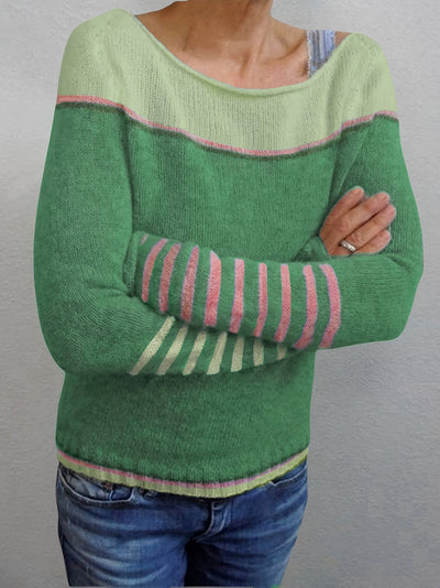 Reyanna |Elly | Elegant cashmere randig tröja