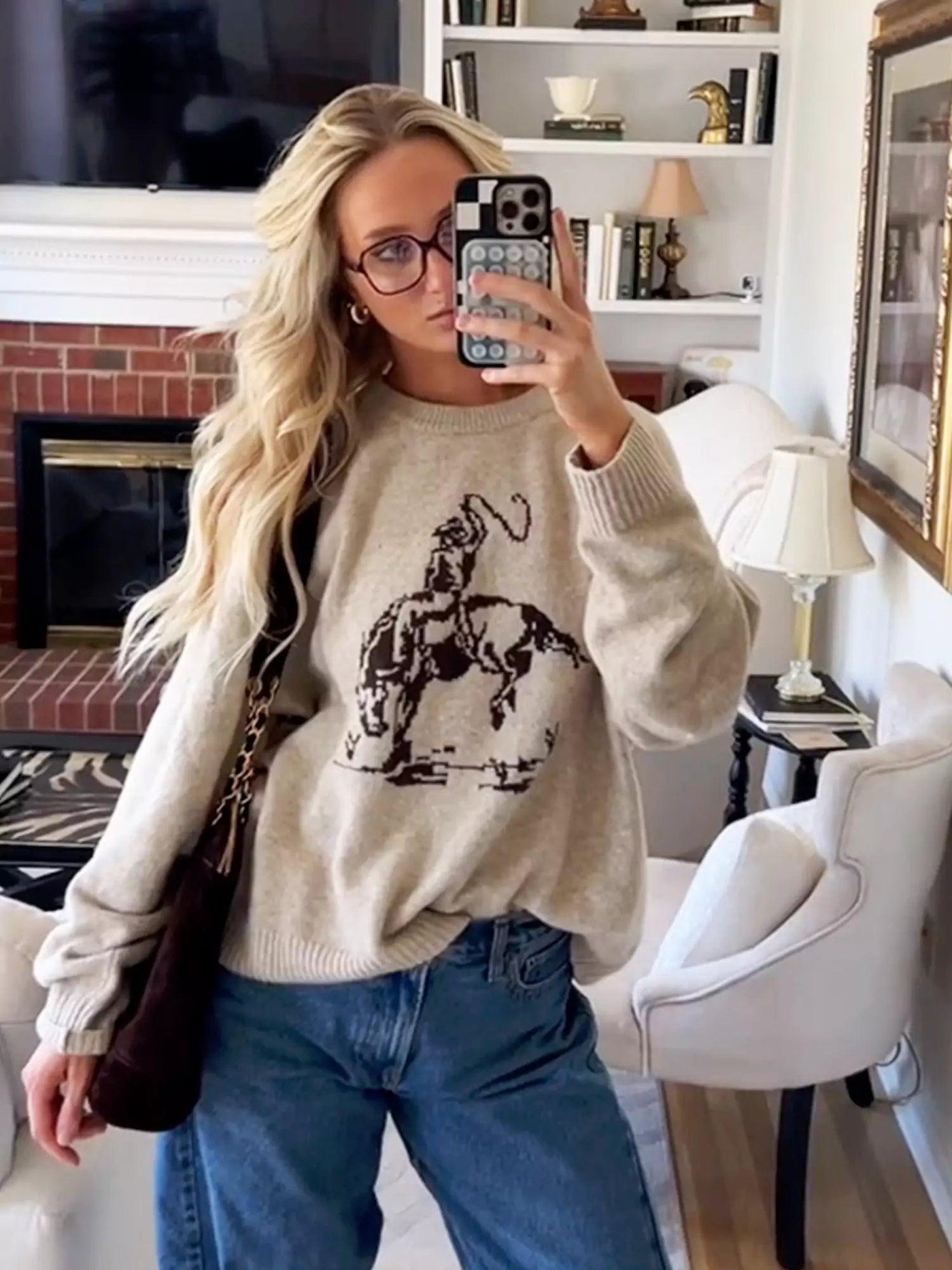 Reyanna™ | Cowboy Graphic Crew Sweater
