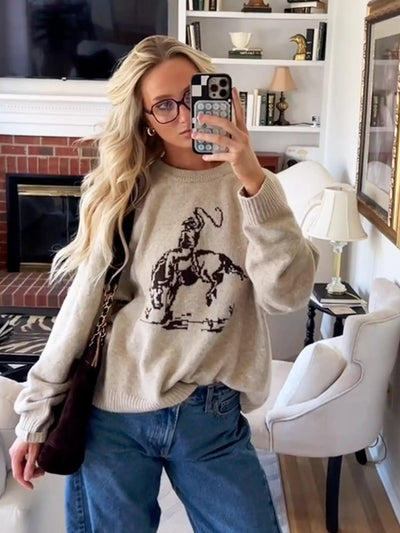 Reyanna™ | Cowboy Graphic Crew Sweater