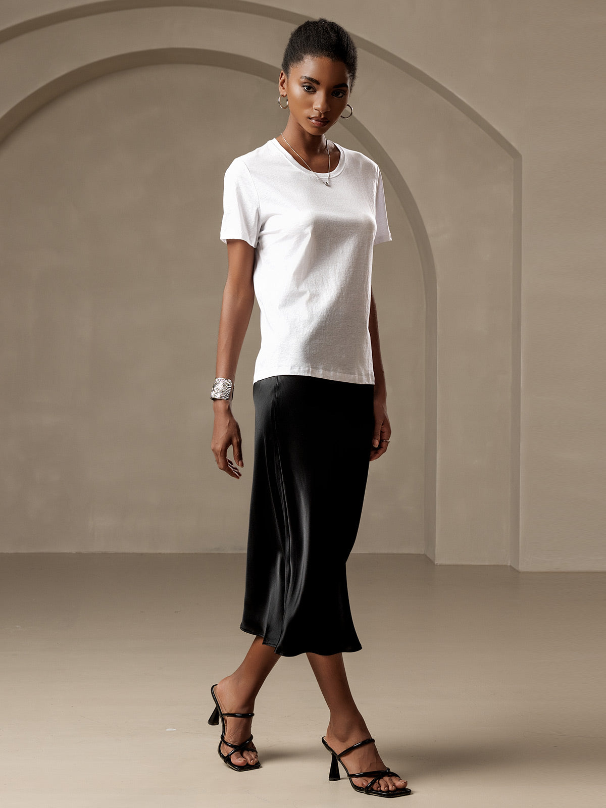 Reyanna™ | Elegant Basik Kjol i Ren Silke